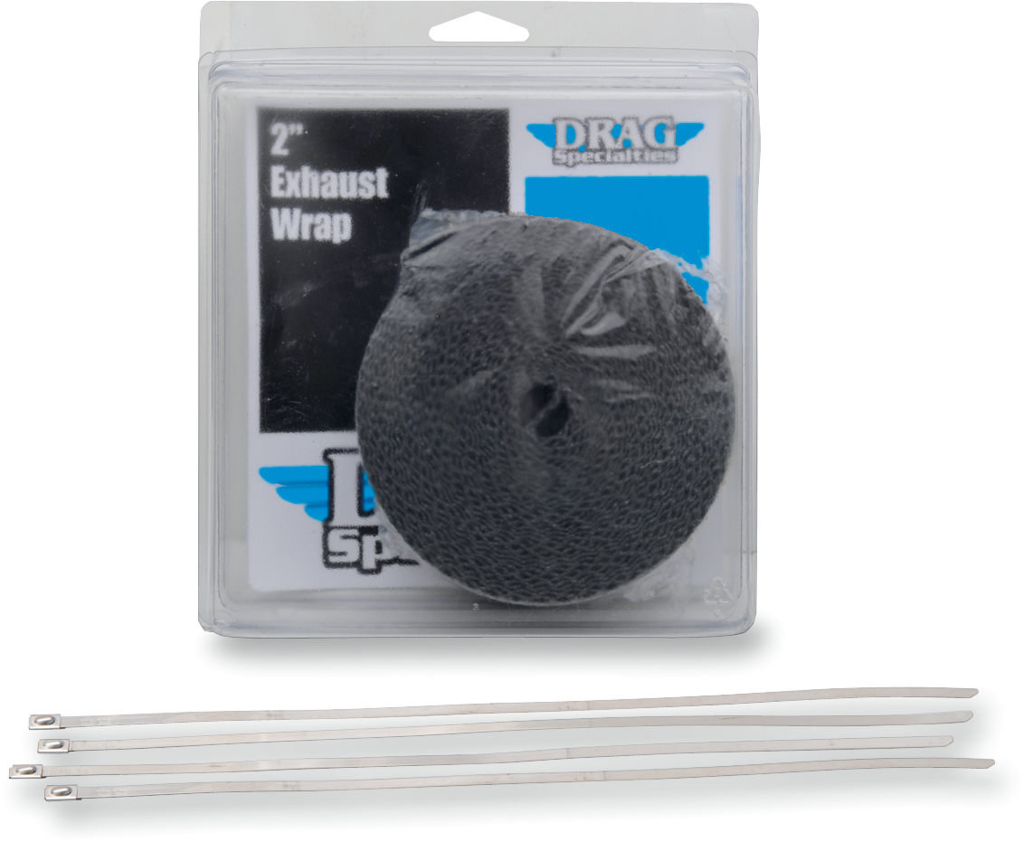 Exhaust Heat Wrap Kit with Ties - Black - 2\" x 25\'