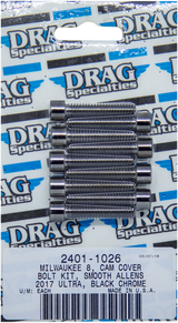 Bolt Kit - Camshaft Cover - Black/Chrome - Smooth - M8 2017 - 2021