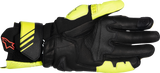 GP Plus R V3 Leather Gloves - Fluo Yellow/Black - Small