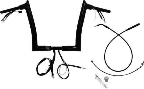 1-1/2\" EZ Install Pointed Top Handlebar - 12\" - Black 2023 - 2024