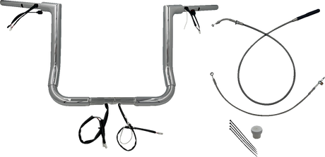 1-1/2\" EZ Install Flat Top Handlebar - 14\" - Chrome 2023 - 2024