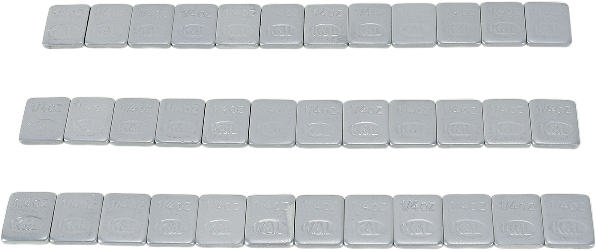 Wheel Weights - Rectangle - Adhesive Stick-On - Silver - 36 Pack