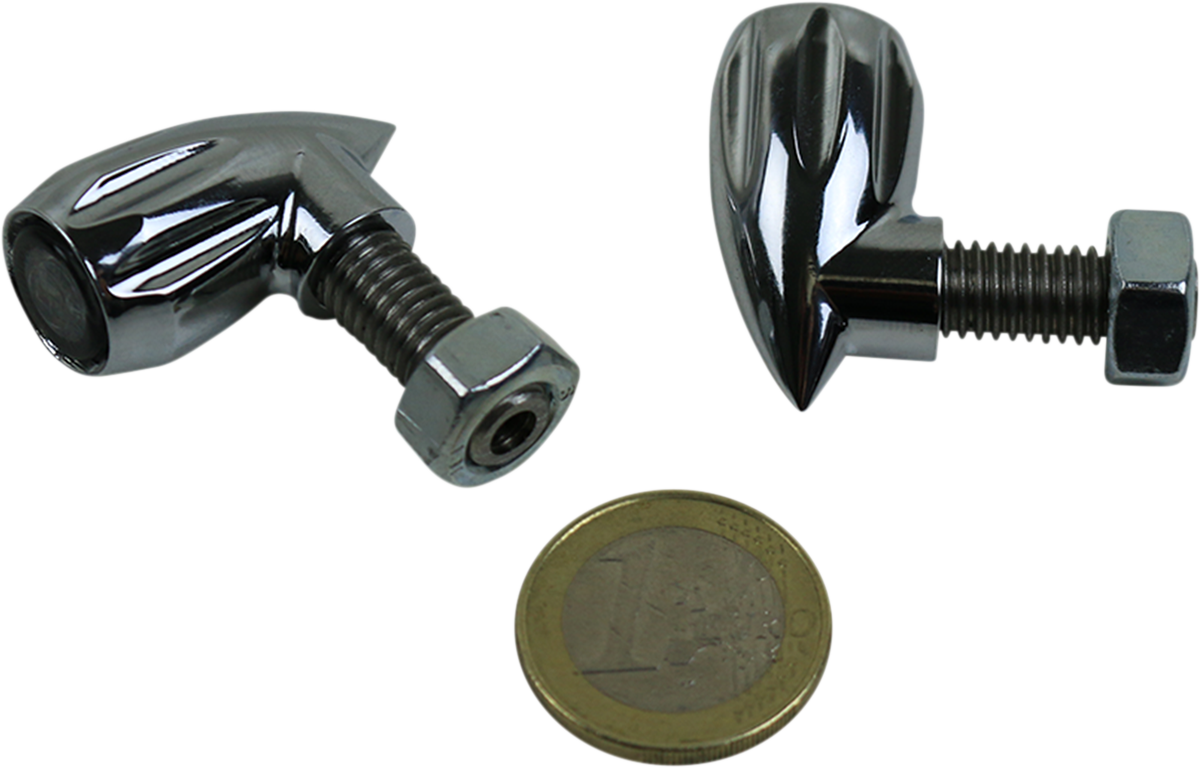 3-1 Bullet Rear Indicator Lights - Grooved - Chrome