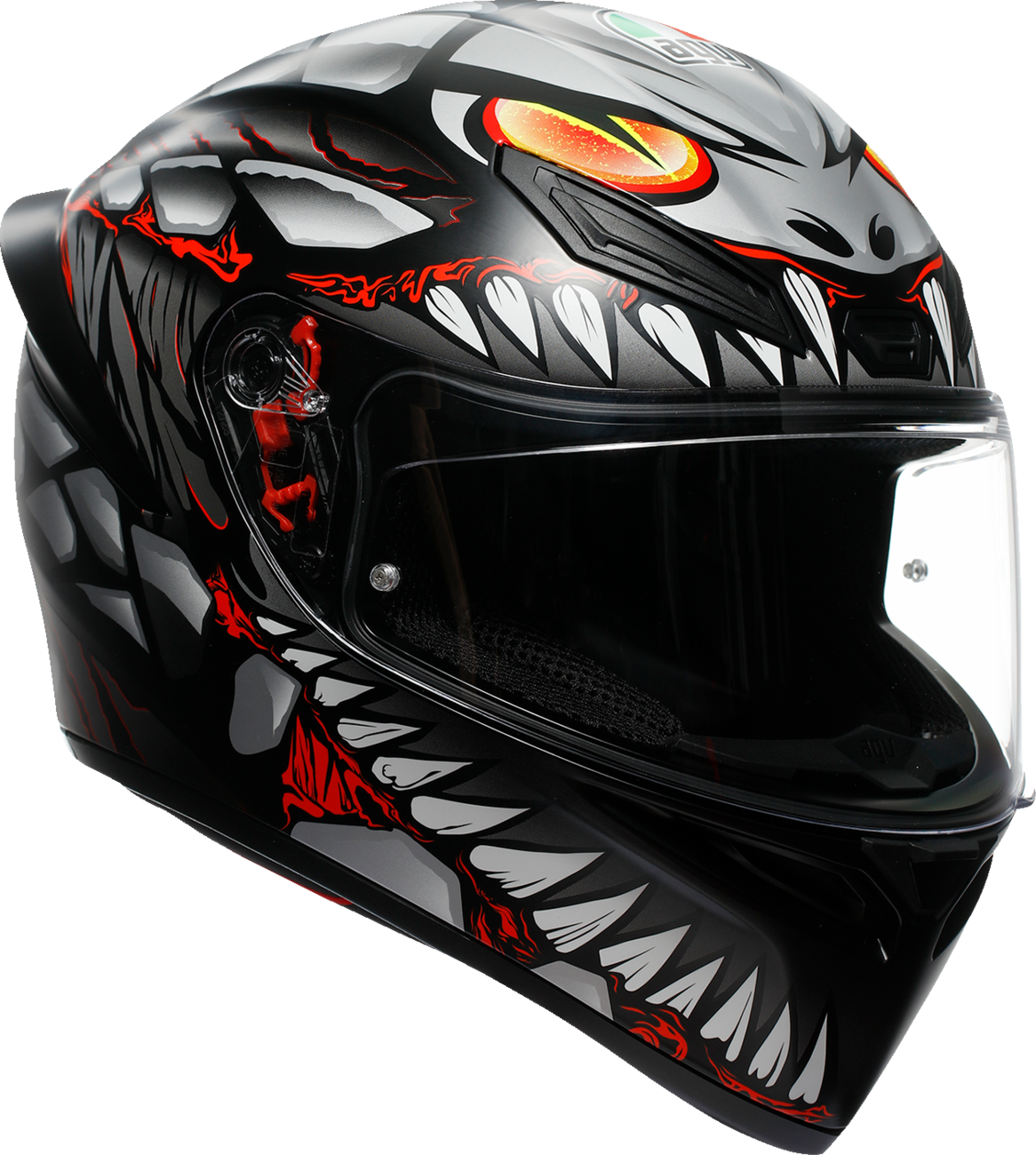 K1 S Helmet - Lyzard - Matte Black/Gray/Red - Large
