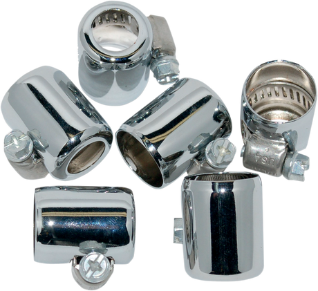 Fuel Line Hose Clamp - Chrome - 1/4\" - 5/16\" - 6-Pack