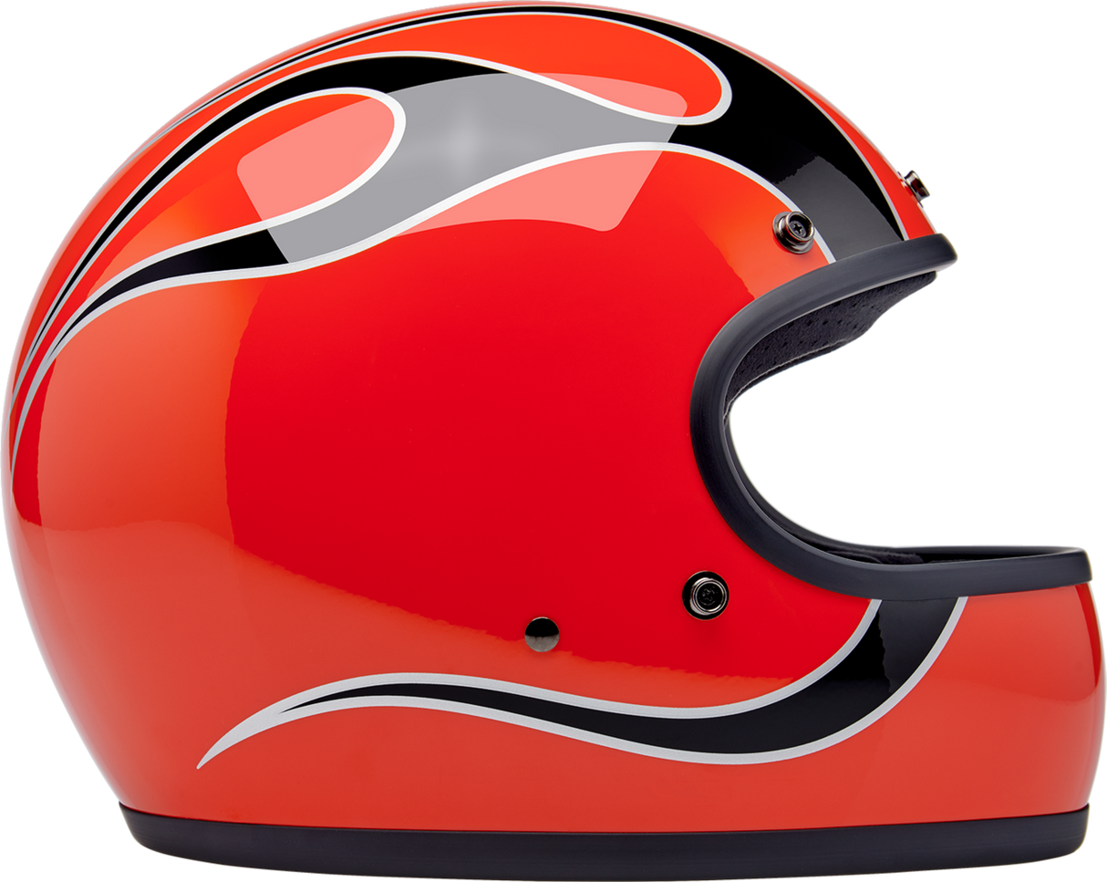 Gringo Helmet - Flames - Competition Orange - Small