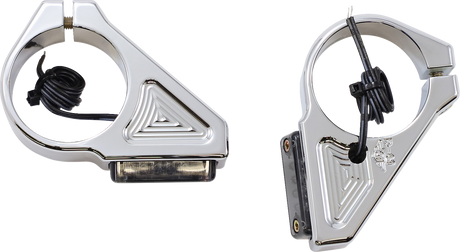 Turn Signal - 41 mm - Amber - Chrome 1984 - 2006