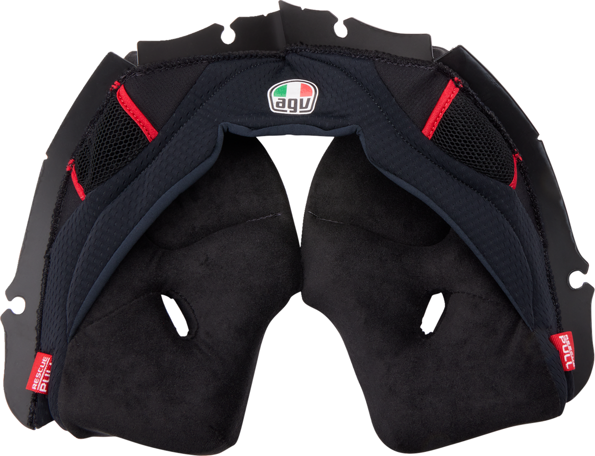 Pista GP RR Cheek Pads - Black/Red - 2XL