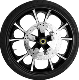 Largo Front Wheel - Black Cut (21\") | Rotors (11.8\") | Dunlop Tire (130/60B21) 2008 - 2024