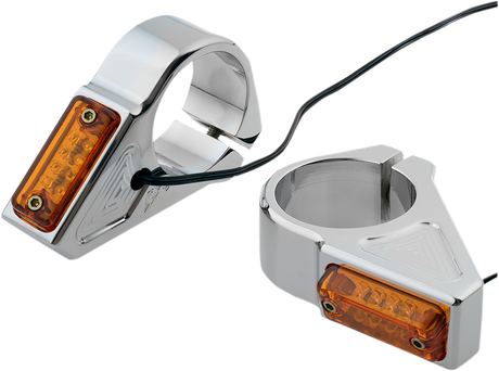 LED Turn Signals - 39 mm - Chrome