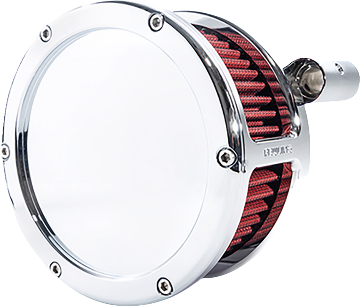 BA Air Cleaner Kit - Chrome with Red Filter - \'93-\'99 Evolution Big Twin 1993 - 1999