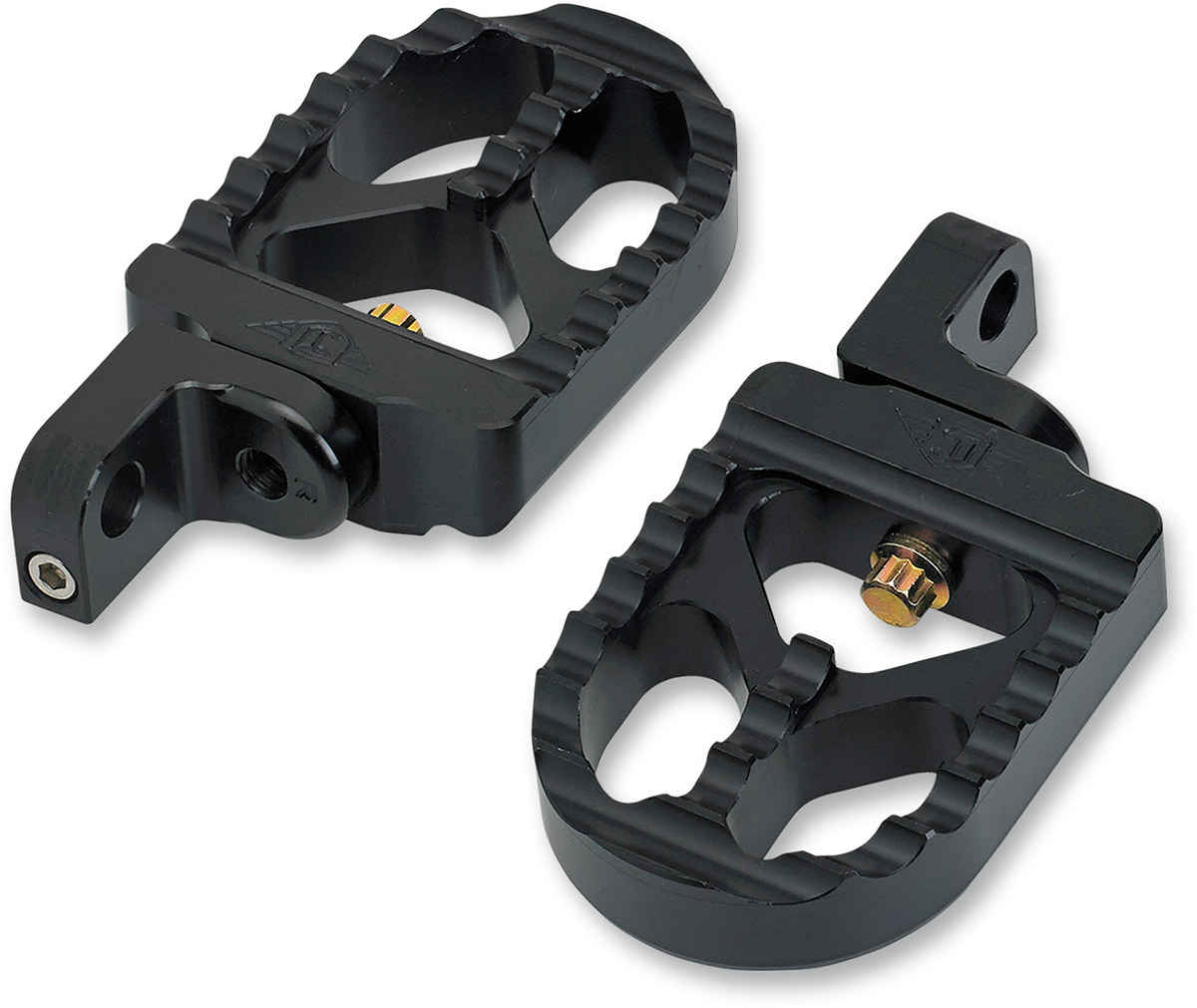 Adjustable Serrated Long Footpegs - Black - XL 2007 - 2019