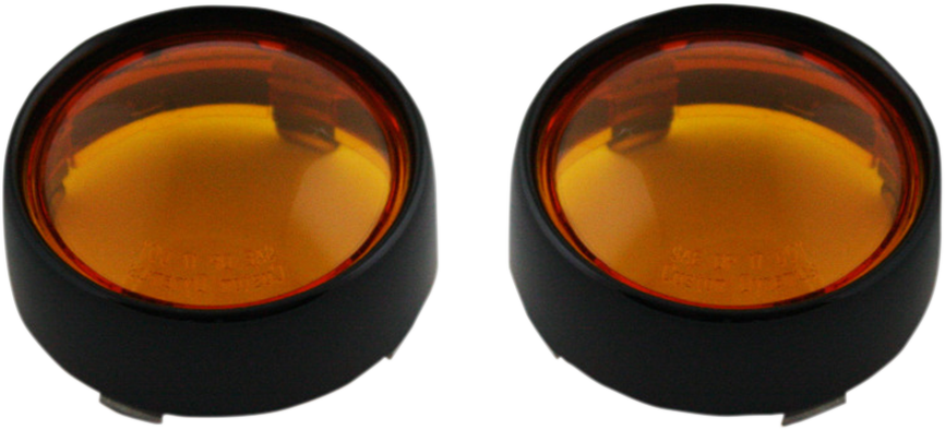 Bullet Signal Lenses - Black/Amber