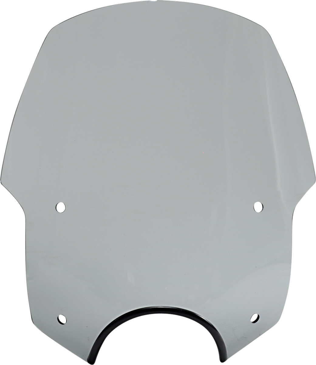 Alley Cat Windshield - 7\" Headlight Cut Out - Black Smoke