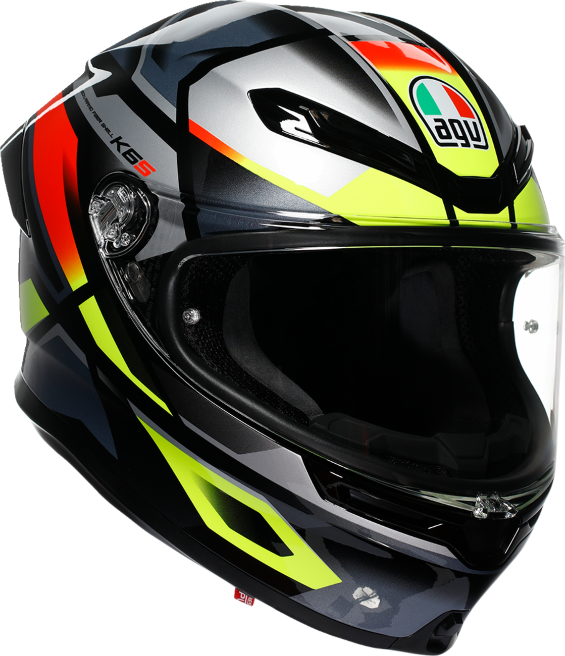 K6 S Helmet - Erazer - Black/Red/Yellow Fluo - XL