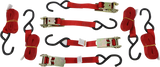 Ratchet Tie-Downs - 1\" x 1\' - 4 Pack - Red
