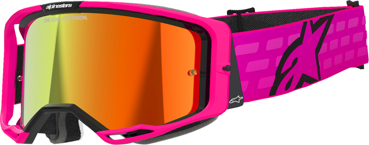Vision 8 Goggle - Corp - Pink - Red Mirror Lens