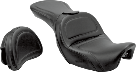 Seat - Explorer™ - With Backrest - Stitched - Black - Dyna 2006 - 2017