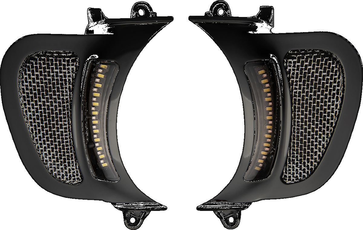 LED Vent Insert - Amber/White - Black w/ Stainless Mesh 2015 - 2024