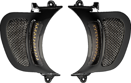 LED Vent Insert - Amber/White - Black w/ Stainless Mesh 2015 - 2024